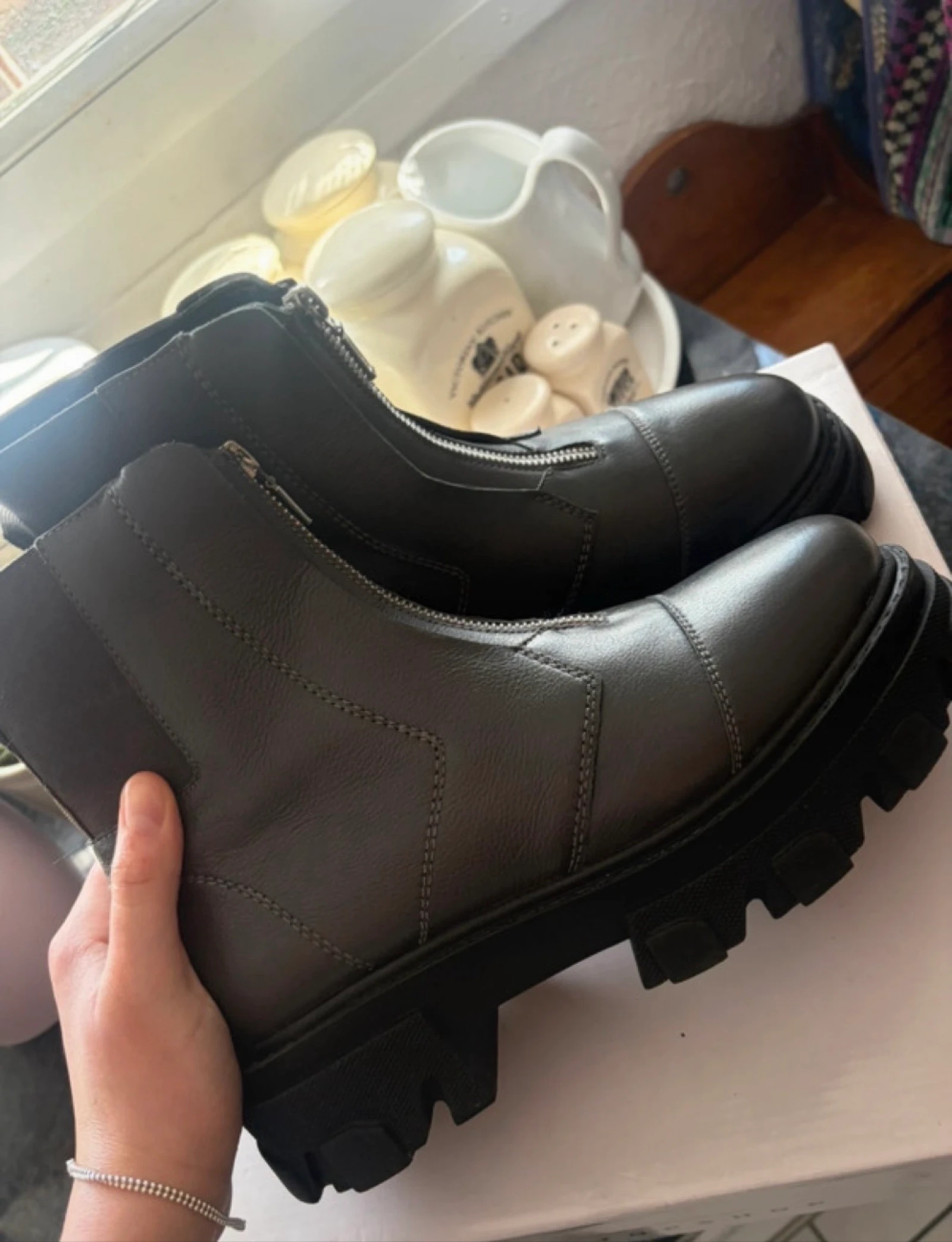 Bota de couro com zíper – photo 2